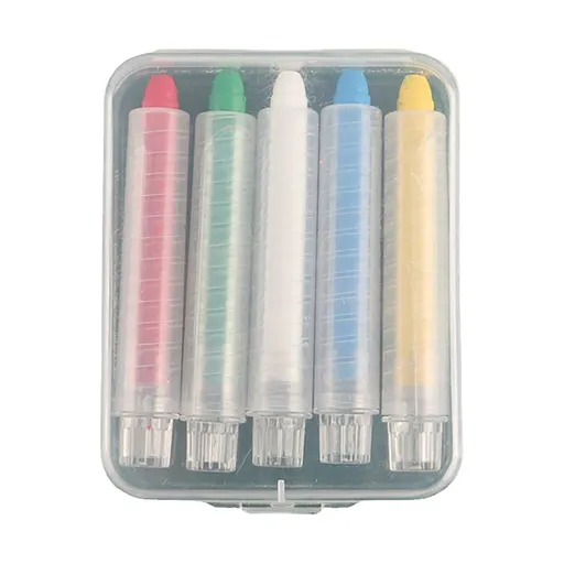 Colored Chalk with Holder, Washable Chalk, Rotating Pen Cap, Dustless for Washable Chalk, Kids Outdoor, Classroom Board, Dustless Chalk