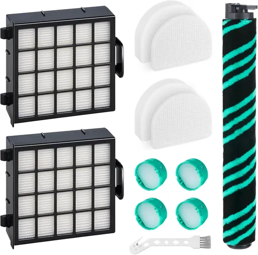 AZ4002 Replacement Accessories for Shark AZ4000 AZ4000C AZ4002 AZ4002W POWERDETECT Upright Vacuum Cleaner, 1 Brushroll, 2 Filters, 4 Foam & Felt Filters, 4 Odor Neutralizer Cartridges, 12 Pack