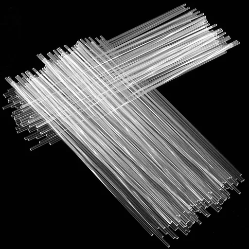 100 Pieces Clear Acrylic Rods 1/8 Inch Diameter x 12in Acrylic Dowel Rods Round Acrylic Sticks Acrylic Strip for DIY Crafts Party Decorations Gardening