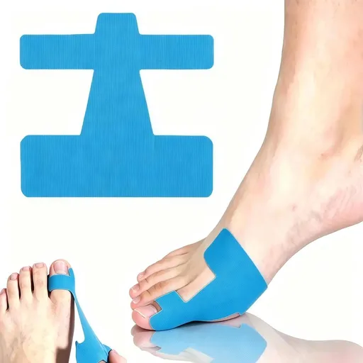 40 Pcs Pre-Cut Bunion Corrector Kinesiology Tape– Elastic, Breathable & Hypoallergenic Latex-Free Toe Support Strips, Self-Adhesive Hallux Valgus Corrector for Men & Women