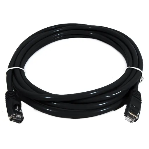 8WARE Cat6a UTP Ethernet Cable 1m Snagless Black