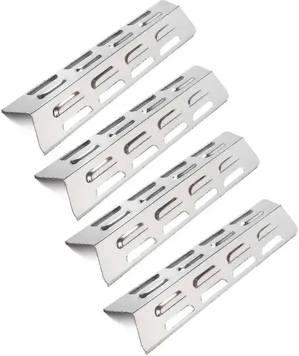 4 Pack Gas Grill Heat Plate Replacement Stainless Steel Heat Shield for Kenmore Master Forge Grills 40.9 x 10 cm