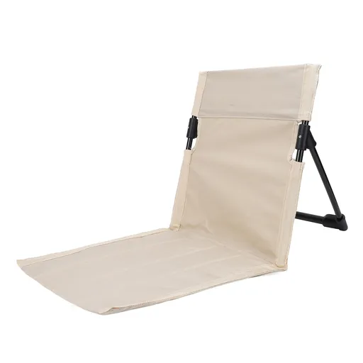 Camping Folding Chair Lightweight Comfortable Lounge Chair Single Lazy Chair with Backrest For Outdoor Camping Fishing Khaki
