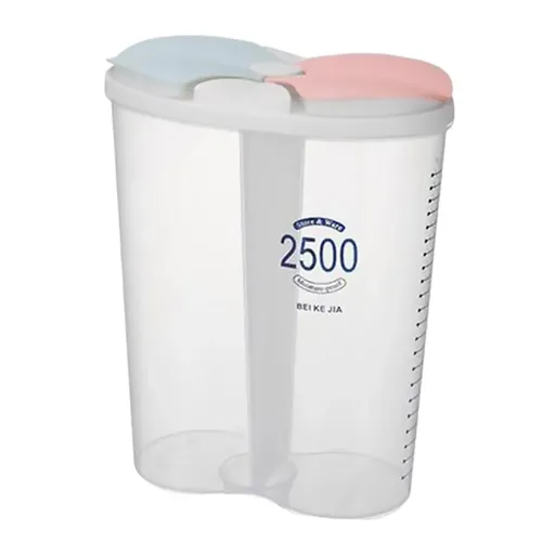 Kitchen Storage Box Transparent with Lid Food Container Tank Pantry Organizer - 2500ML