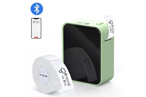 Bluetooth Label Maker Machine Wireless Thermal Label Printer Sticker Printer -Green
