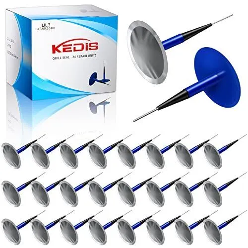 Tire Plugs, 3/8" X 2 3/8", 24 Pcs Mushroom Head Design, Tire Puncture Plug Patch Repair, Quick Seal, Easy Install Without Removal, Emergency Roadside