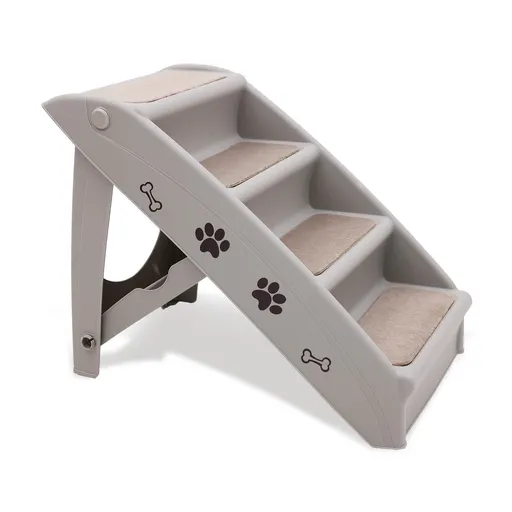 Furtastic Foldable Pet Stairs 50cm Non-Slip Dog Steps Portable Ladder Ramp for Small Dogs Cats High Bed Couch Car