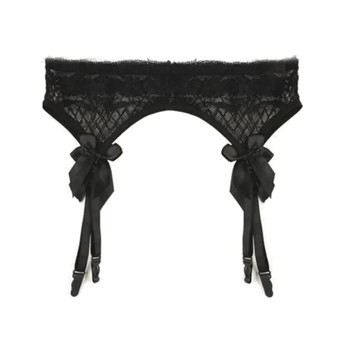 House Of Dasein Lace Top Stockings Garter Belt Erotic Lingerie Bdsm Fetish - Black - Garters