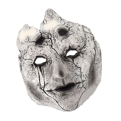 Cosplay Face Cover Half Face Latex Scary Design Adjustable Size Black