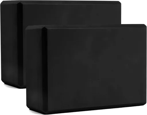 ™ Yoga Block (Set of 2) LxWxH :9"x3"x6" Supportive Latex Free EVA Foam High Density Soft Non-Slip Surface for Yoga Pilates Meditation Balance Exercise