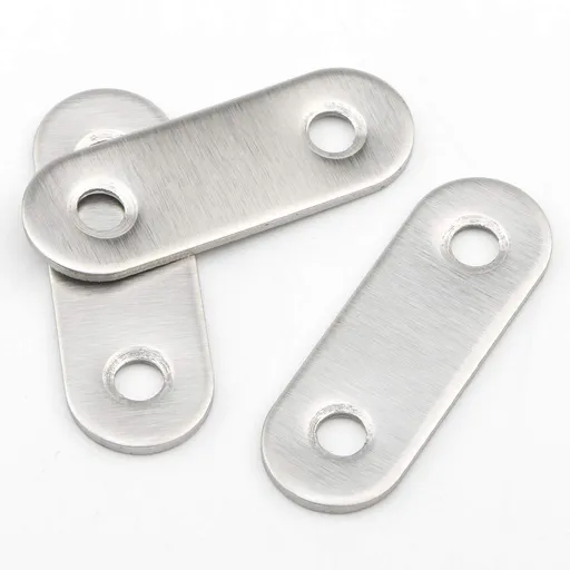 1.85 inch 2 Holes Stainless Steel Flat Mending Repair Plate Bracket Connector,Flat Straight Brace Fixing Joint Bracket Pack of 3