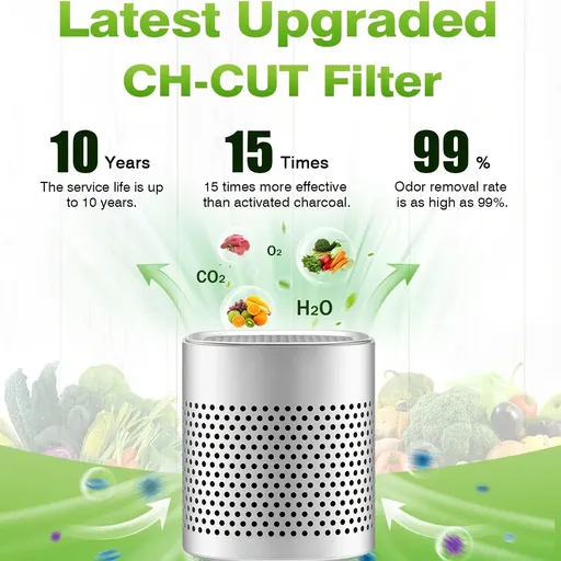 Stainless Steel Fridge Deodorizer No Electricity Needed, Odor Neutralizer Stronger Than Baking Soda & Charcoal, for Fridge Freezer Car Closet