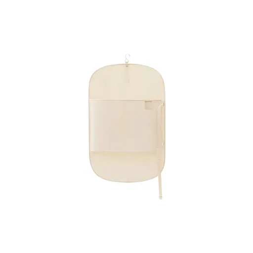 Apricot color Foldable Hanging Compression Board for Wardrobe Organization – 90×58 cm Ultra-Thin Garment Organizer with Adjustable Side Straps and Top Buckle, Holds Up to 30 Thin Jackets