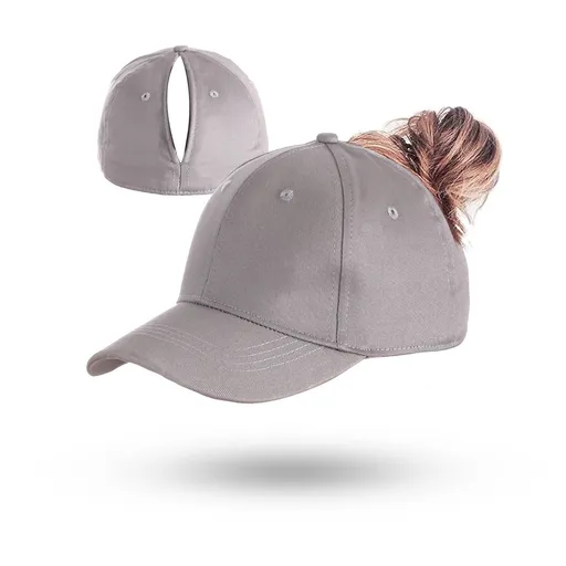 Magnetic Ponytail Cap Grey