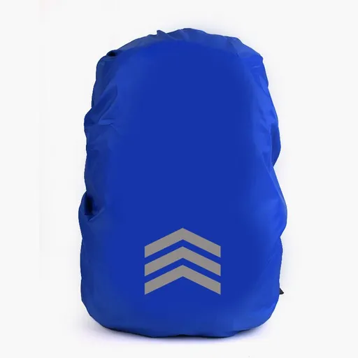 Backpack Rain Cover Waterproof Oxford Cloth Backpack Protector with Reflective Strip Elastic Design Hiking Cycling Travel Cover - Blue L