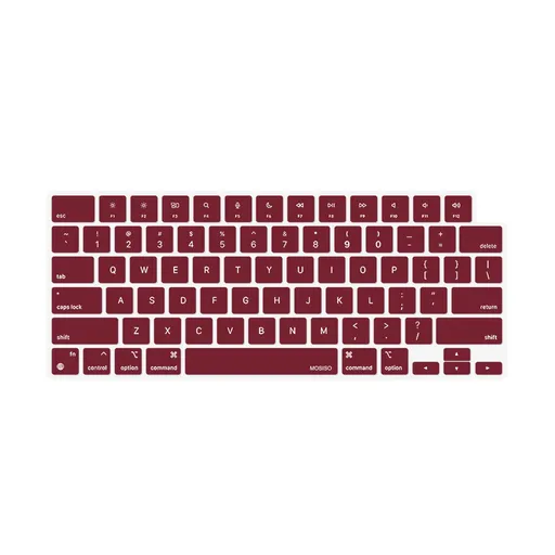 Keyboard Cover Skin For MacBook Air Pro 13 13.6 14 15.3 16 A2442 A2779 A2485 A2780 A2681 A2941 M1 M2 2021 to 2023 Wine Red