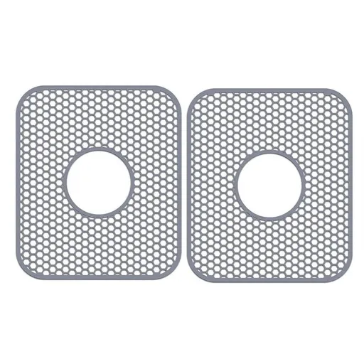 Foldable Silicone 11.61 in x 13.58 in Sink Mat, 2-Piece