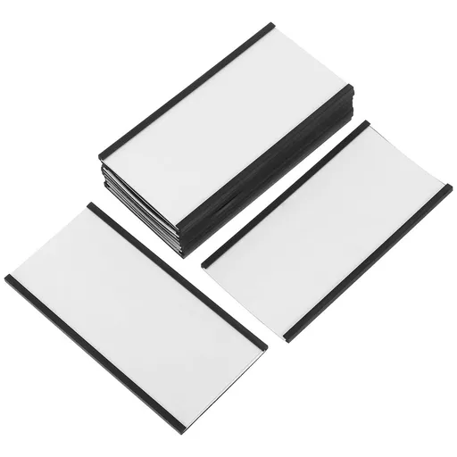 10Sets Magnetic Label Display Holder with Reusable Inserts for Warehouse Shelf and Office Organization