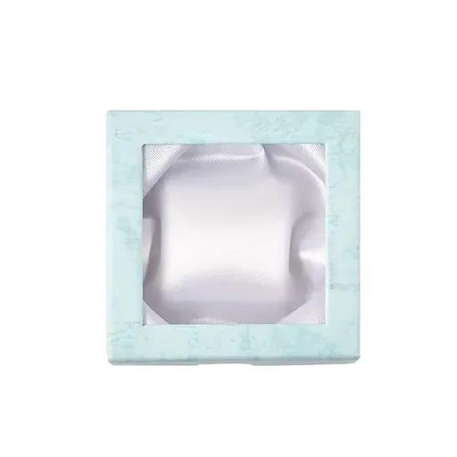 12Pcs Clear Window Jewelry Boxes Transparent Lid Display Case For Necklace Ring - Blue