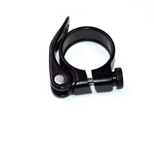 Aluminium Quick Release Bicycle Seatpost Clamp with Lever for Mountain and Road Bikes, 28.6 mm Inner Diameter, Black