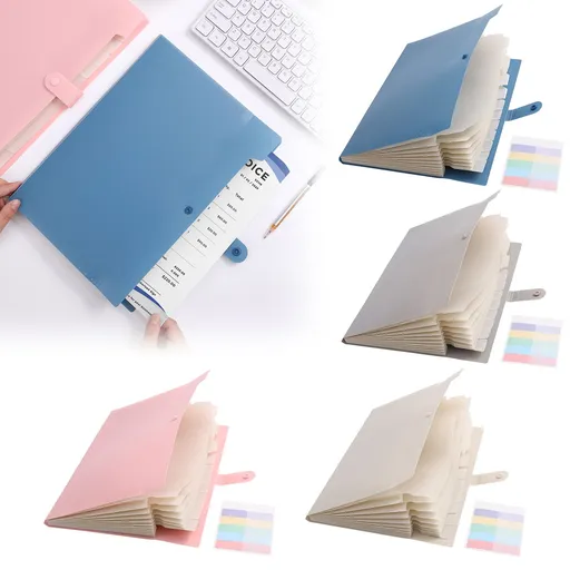 Expanding File Organizer with 8/12 Pockets Accordion File Folders with Labels Portable Document Paper Bill Receipt Organizer Home College Schǒ-ǒl Letter Size eight D