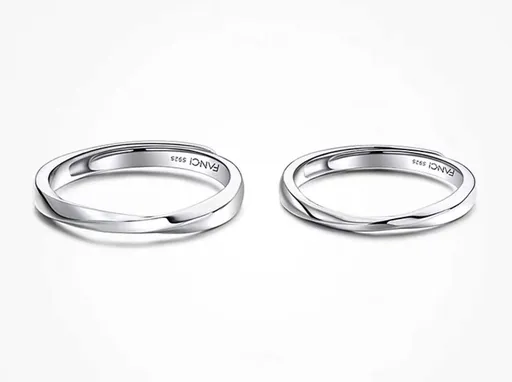 Fang qi Copper Mobius Ring for Couple Love you without deadline Women's