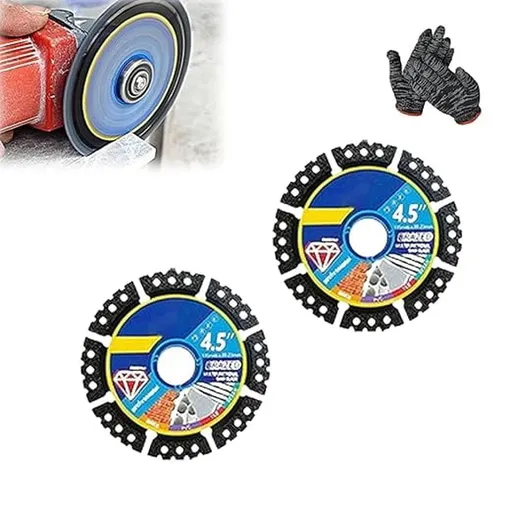 Brazed Multifunctional Saw Blade, 4.5" Multi-Material Diamond Blade, for Tile, Porcelain, Marble, Metal, and Plastic, High Durability Multi-Pore Design for Wet Dry Use