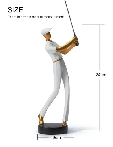 Decor Figurine Statue Modern Sculpture Home Gifts Table Centerpiece Crafts Arts 10inch-Golf White-Home Decoration Collection
