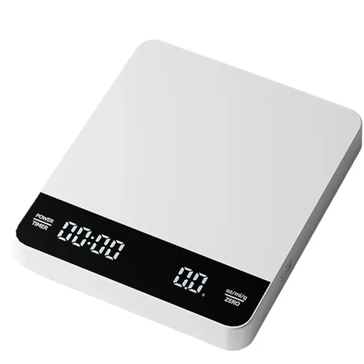Mini Coffee Scale with Timer,Rechargeable Espresso Scale,3kg/0.1g Precision Scale for Espresso&Pour-Over Coffee,Portable Digital Kitchen Scale,White