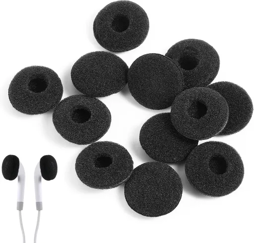 12 Pieces Soft Foam Replacement Ear Cushions - Headphone Ear Cushions - Universal - Sponge Earplug Cushions - for MP3 MP4 Headphones