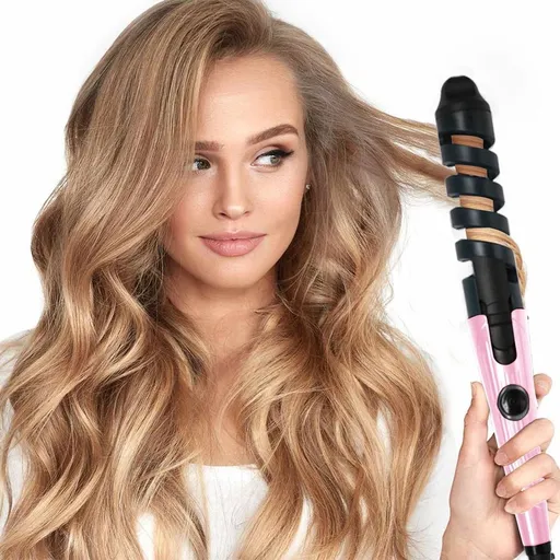 Hair Curler And Crimper, Electric Curling Wand, Automatic Spiral Hair Curler For Women,Detangle Scald-Free Fast Heating Rollers Suitable For Long And Short Hair