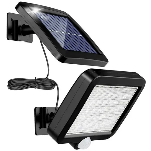 Outdoor Solar Light with 56 LED Motion Sensor IP65 Waterproof 120 Degree Solar Garden Light with Cable, 5m