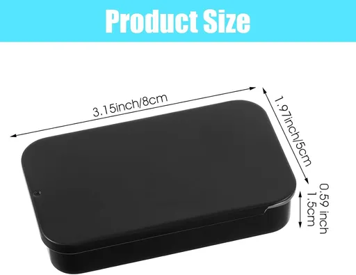 2 PCS Mini Travel Dental Floss Case, Portable Purse Floss Pick Holder, Small Toothpick Dispenser, Convenient Refillable Glide Storage Adult Floss in Box for Travel Dates Dinners Hotels (Black)