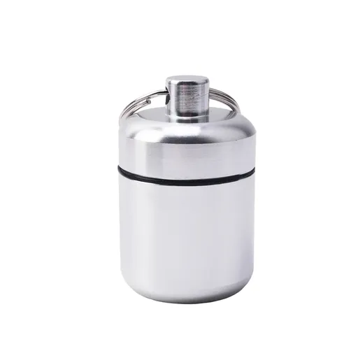 6Pcs Mini Sealed Metal Aluminum Tin Small Item Storage Jar Container Box Use - Silver