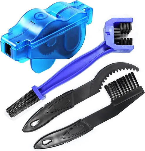 Bike Chain Cleaner Kit, Professional Chain Cleaner Tool, 4 Piece Set, Suitable for Mountain Bike Road Bike BMX