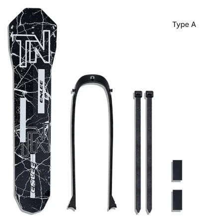 Style A Black Lightweight Bicycle Rear Mudguard - Adjustable PP5 Fender for MTB, Road & Folding Bikes (NOT for V-Brakes)
