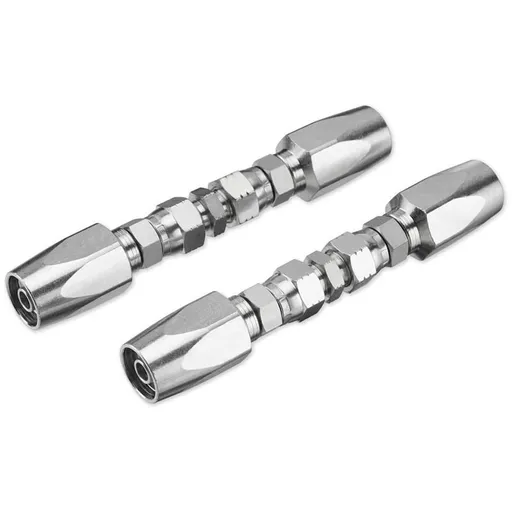 2pcs Hydraulic Hose Repair Kit, Reusable, 2-Wire Reusable Hydraulic Repair Fitting 3/8Inch