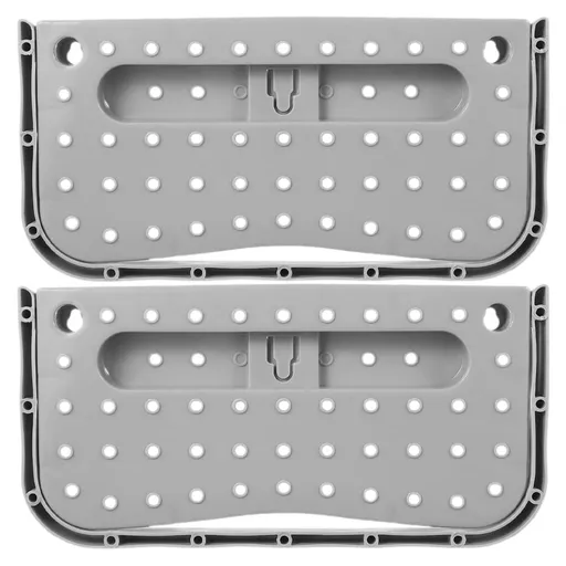 2-Pack Grey Wall-Mounted Shoe Rack, PP Material, Space-Saving Shoe Organizer for Entryway, Bathroom, and Small Spaces
