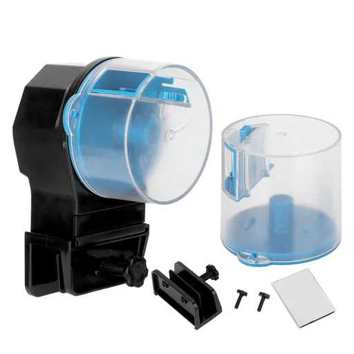 Automatic Fish Feeder Timed Flexible Convenient Clean Easy Installation Fish Tank Food DispenserBlue