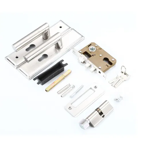 Keyed Entry Door Lock Silent Double Latch Irregular Stainless Steel Door Handle Lock for Bedroom Hotel Balcony
