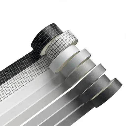 Adhesive Tape ! Adhesive Tape, 8 /Box Washi Tape Adhesive Convenient Solid Colors Decorative Students School Scrapbook Stickers for Decorating, include 1 Box Of Tape Black
