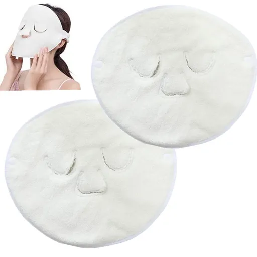 4 Holes Towel Mask Reusable Face Towel Mask Cold Hot Compress Facial Steamer Moisturizing Beauty Skin Care Spa Towels