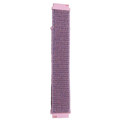 20mm Nylon Braided Sport Loop Velcro Watch Band Strap Compatible Replacement - Pink