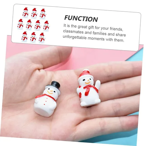 20pcs Mini Snowman Holiday Tabletop Miniature Christmas Snowman Figurines DIY Snow Globe Tiny Snowman Winter Landscape