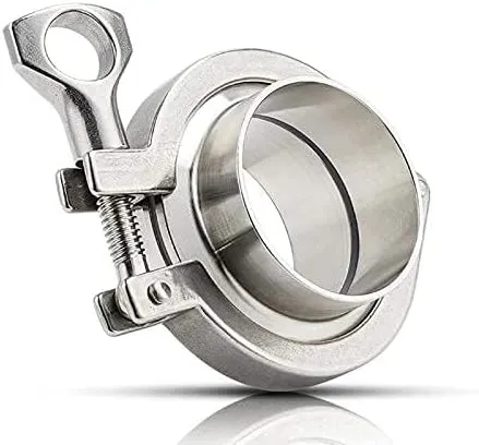 1.5" Tri Clamp to 1" Tube OD Weld Ferrule Stainless Steel Sanitary Pipe Fittings with Tri clover Clamp&Silicone Gasket Washer