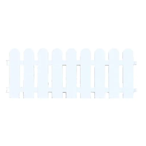 White Edgings Garden Picket Fence Ornamental Grass Lawn Flowerbeds Plant Borders for Indoor and Outdoor Villas 50×20cm / 19.7x7.9in