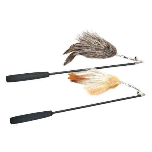 Fox Fur Cat Teasing Stick Aishangle Three Section Bird Pendant