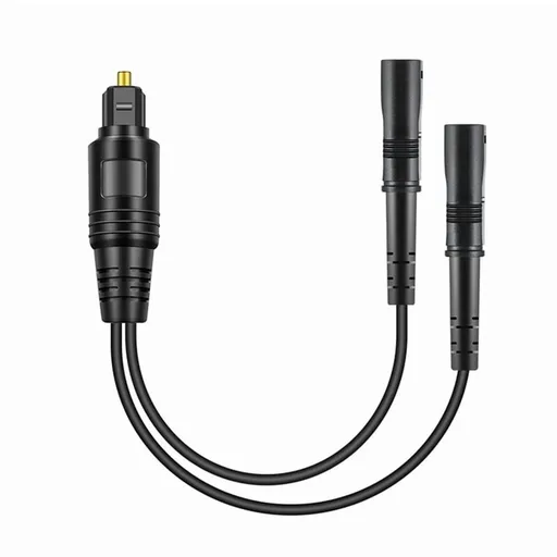 Optical audio cable splitter 1 input 2 output, digital fiber optic audio splitter 1 male input 2 female output