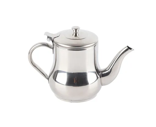 Stainless Steel Tea Pot with Filter, Rust-Proof, Durable Oil Strainer Pot for Hotels & Homes, 500ml, Natural Color