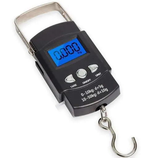 Backlit LCD Screen, Portable Electronic Balance Digital Fish Hook Hanging Scale with Measuring Tape Ruler for Tackle Bag,Luggage